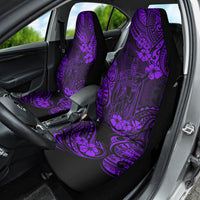 Hawaii King Kamehameha Car Seat Cover Polynesian Pattern Purple Version LT01 - Polynesian Pride