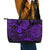 Hawaii King Kamehameha Leather Tote Bag Polynesian Pattern Purple Version LT01 - Polynesian Pride