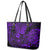 Hawaii King Kamehameha Leather Tote Bag Polynesian Pattern Purple Version LT01 - Polynesian Pride