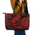 Hawaii King Kamehameha Leather Tote Bag Polynesian Pattern Red Version LT01 - Polynesian Pride