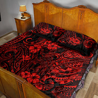 Hawaii King Kamehameha Quilt Bed Set Polynesian Pattern Red Version LT01 - Polynesian Pride