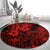 Hawaii King Kamehameha Round Carpet Polynesian Pattern Red Version LT01 - Polynesian Pride