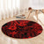 Hawaii King Kamehameha Round Carpet Polynesian Pattern Red Version LT01 - Polynesian Pride