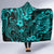 Hawaii King Kamehameha Hooded Blanket Polynesian Pattern Turquoise Version LT01 - Polynesian Pride