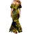 Hawaii King Kamehameha Mermaid Dress Polynesian Pattern Yellow Version LT01 - Polynesian Pride