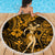 Hawaii Hula Girl Beach Blanket Polynesian Pattern Gold Version LT01 - Wonder Print Shop