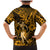 Hawaii Hula Girl Family Matching Mermaid Dress and Hawaiian Shirt Polynesian Pattern Gold Version LT01 - Polynesian Pride