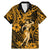 Hawaii Hula Girl Family Matching Mermaid Dress and Hawaiian Shirt Polynesian Pattern Gold Version LT01 Dad's Shirt - Short Sleeve Gold - Polynesian Pride