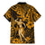 Hawaii Hula Girl Family Matching Mermaid Dress and Hawaiian Shirt Polynesian Pattern Gold Version LT01 - Polynesian Pride