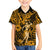 Hawaii Hula Girl Family Matching Off Shoulder Short Dress and Hawaiian Shirt Polynesian Pattern Gold Version LT01 Son's Shirt Gold - Polynesian Pride