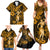 Hawaii Hula Girl Family Matching Summer Maxi Dress and Hawaiian Shirt Polynesian Pattern Gold Version LT01 - Polynesian Pride