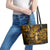 Hawaii Hula Girl Leather Tote Bag Polynesian Pattern Gold Version LT01 - Polynesian Pride