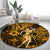 Hawaii Hula Girl Round Carpet Polynesian Pattern Gold Version LT01 - Polynesian Pride