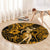 Hawaii Hula Girl Round Carpet Polynesian Pattern Gold Version LT01 - Polynesian Pride