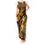 Hawaii Hula Girl Tank Maxi Dress Polynesian Pattern Gold Version LT01 Women Gold - Polynesian Pride