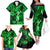 Hawaii Hula Girl Family Matching Off Shoulder Long Sleeve Dress and Hawaiian Shirt Polynesian Pattern Green Version LT01 - Polynesian Pride