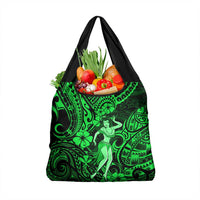 Hawaii Hula Girl Grocery Bag Polynesian Pattern Green Version LT01 1-pack One Size Green - Polynesian Pride
