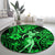 Hawaii Hula Girl Round Carpet Polynesian Pattern Green Version LT01 - Polynesian Pride