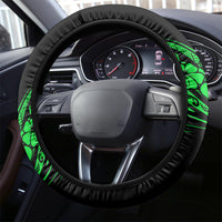 Hawaii Hula Girl Steering Wheel Cover Polynesian Pattern Green Version LT01 - Polynesian Pride