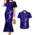 Hawaii Hula Girl Couples Matching Mermaid Dress and Hawaiian Shirt Polynesian Pattern Navy Blue Version LT01 Blue - Polynesian Pride