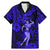 Hawaii Hula Girl Family Matching Mermaid Dress and Hawaiian Shirt Polynesian Pattern Navy Blue Version LT01 Dad's Shirt - Short Sleeve Blue - Polynesian Pride