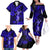 Hawaii Hula Girl Family Matching Off Shoulder Long Sleeve Dress and Hawaiian Shirt Polynesian Pattern Navy Blue Version LT01 - Polynesian Pride