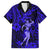 Hawaii Hula Girl Family Matching Off Shoulder Short Dress and Hawaiian Shirt Polynesian Pattern Navy Blue Version LT01 Dad's Shirt - Short Sleeve Blue - Polynesian Pride