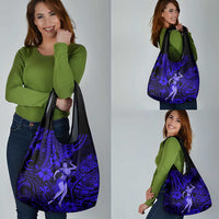 Hawaii Hula Girl Grocery Bag Polynesian Pattern Navy Blue Version LT01 - Polynesian Pride