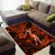 Hawaii Hula Girl Area Rug Polynesian Pattern Orange Version LT01 - Polynesian Pride