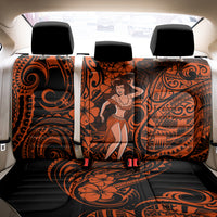 Hawaii Hula Girl Back Car Seat Cover Polynesian Pattern Orange Version LT01 - Polynesian Pride