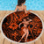 Hawaii Hula Girl Beach Blanket Polynesian Pattern Orange Version LT01 - Wonder Print Shop