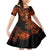 Hawaii Hula Girl Family Matching Mermaid Dress and Hawaiian Shirt Polynesian Pattern Orange Version LT01 Daughter's Dress Orange - Polynesian Pride