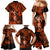 Hawaii Hula Girl Family Matching Mermaid Dress and Hawaiian Shirt Polynesian Pattern Orange Version LT01 - Polynesian Pride