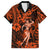 Hawaii Hula Girl Family Matching Off Shoulder Maxi Dress and Hawaiian Shirt Polynesian Pattern Orange Version LT01 Dad's Shirt - Short Sleeve Orange - Polynesian Pride