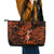 Hawaii Hula Girl Leather Tote Bag Polynesian Pattern Orange Version LT01 - Polynesian Pride