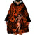 Hawaii Hula Girl Wearable Blanket Hoodie Polynesian Pattern Orange Version LT01 - Polynesian Pride