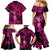 Hawaii Hula Girl Family Matching Mermaid Dress and Hawaiian Shirt Polynesian Pattern Pink Version LT01 - Polynesian Pride