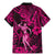 Hawaii Hula Girl Family Matching Mermaid Dress and Hawaiian Shirt Polynesian Pattern Pink Version LT01 - Polynesian Pride