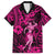 Hawaii Hula Girl Family Matching Puletasi Dress and Hawaiian Shirt Polynesian Pattern Pink Version LT01 Dad's Shirt - Short Sleeve Pink - Polynesian Pride