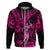 Hawaii Hula Girl Hoodie Polynesian Pattern Pink Version LT01 Zip Hoodie Pink - Polynesian Pride