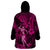 Hawaii Hula Girl Wearable Blanket Hoodie Polynesian Pattern Pink Version LT01 - Polynesian Pride