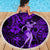 Hawaii Hula Girl Beach Blanket Hibiscus Hawaii Tribal Tattoo Purple Version LT01 - Wonder Print Shop