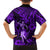 Hawaii Hula Girl Family Matching Long Sleeve Bodycon Dress and Hawaiian Shirt Hibiscus Hawaii Tribal Tattoo Purple Version LT01 - Polynesian Pride