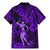 Hawaii Hula Girl Family Matching Mermaid Dress and Hawaiian Shirt Hibiscus Hawaii Tribal Tattoo Purple Version LT01 - Polynesian Pride