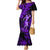 Hawaii Hula Girl Family Matching Mermaid Dress and Hawaiian Shirt Hibiscus Hawaii Tribal Tattoo Purple Version LT01 Mom's Dress Purple - Polynesian Pride