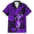 Hawaii Hula Girl Family Matching Off Shoulder Long Sleeve Dress and Hawaiian Shirt Hibiscus Hawaii Tribal Tattoo Purple Version LT01 Dad's Shirt - Short Sleeve Purple - Polynesian Pride