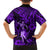 Hawaii Hula Girl Family Matching Short Sleeve Bodycon Dress and Hawaiian Shirt Hibiscus Hawaii Tribal Tattoo Purple Version LT01 - Polynesian Pride