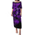 Hawaii Hula Girl Puletasi Hibiscus Hawaii Tribal Tattoo Purple Version LT01 Long Dress Purple - Polynesian Pride