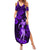 Hawaii Hula Girl Summer Maxi Dress Hibiscus Hawaii Tribal Tattoo Purple Version LT01 Women Purple - Polynesian Pride