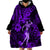 Hawaii Hula Girl Wearable Blanket Hoodie Hibiscus Hawaii Tribal Tattoo Purple Version LT01 - Polynesian Pride